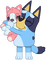 Bluey Heeler hugging Polly Puppy - gratis png animerad GIF