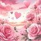 Pink Roses and Pink Hearts - darmowe png animowany gif