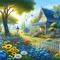 Background - Yellow - Blue - фрее пнг анимирани ГИФ