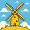 Yellow Windmill - gratis png geanimeerde GIF