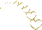 gold hearts (created with lunapic) - GIF animado grátis Gif Animado