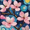 Cherry Blossoms against Starry Night - kostenlos png Animiertes GIF
