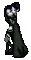 Pixel Black and White Goth Couple - Free animated GIF Animated GIF