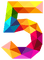 Kaz_Creations Numbers Colourful Triangles 5 - gratis png geanimeerde GIF