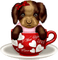 dolceluna dog red cup - bezmaksas png animēts GIF