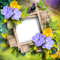 vintage deco frame cadre background fond spring - gratis png geanimeerde GIF