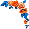 Animated.Roses.Orange.Blue - KittyKatLuv65 - GIF เคลื่อนไหวฟรี GIF แบบเคลื่อนไหว