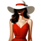 woman fashion white hat - GIF animé gratuit