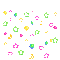 Stars.Moons.Hearts.Balls.Pink.Green.Yellow - GIF animado grátis Gif Animado