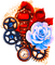 Steampunk.Deco.Red.Blue - kostenlos png Animiertes GIF
