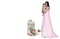 minou-pink-mother-child-bird - zadarmo png animovaný GIF