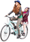 woman autumn kikkapink  couple bike - png gratis GIF animado