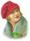 soave woman face vintage christmas  hat winter - Free PNG Animated GIF
