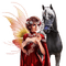 kvinna-häst--woman and horse - безплатен png анимиран GIF
