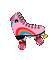 Retro Roller Skate - Бесплатни анимирани ГИФ анимирани ГИФ