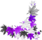 soave deco autumn leaves corner black white purple - Free PNG Animated GIF