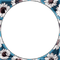 soave frame circle flowers sunflowers blue brown - png grátis Gif Animado