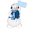 Kaz_Creations Blue Christmas Deco Snowman - png gratis GIF animado