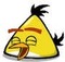 Angry Bird jaune qui rie - gratis png geanimeerde GIF