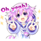 Neptunia Oh yeah! - Free PNG Animated GIF