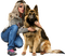 Woman and dog - PNG gratuit GIF animé