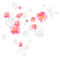 White pink flowers deco [Basilslament] - PNG gratuit GIF animé