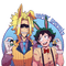 Happy Easter with Allmight and Midoriya - ilmainen png animoitu GIF