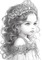 girl in black and white - png gratuito GIF animata