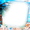 soave frame summer tropical palm beach blue orange - zadarmo png animovaný GIF