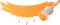 Brush and Paint Orange - nemokama png animuotas GIF