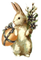 vintage easter bunny vintage lapin paques - PNG gratuit GIF animé