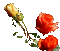 fle fleur rose rouge deco glitter gif image - GIF animé gratuit GIF animé