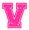 Kaz_Creations Animated Alphabet Pink V - Gratis geanimeerde GIF geanimeerde GIF