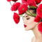 poppy flower woman coquelicot femme - PNG gratuit GIF animé
