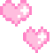 Pixel Pink Hearts