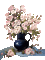 Kirschblüten, Vase, blau, Blumen - GIF animé gratuit GIF animé