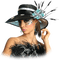 mujer con sombrero by EstrellaCristal - png gratuito GIF animata