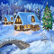 kikkapink animated christmas house background - GIF เคลื่อนไหวฟรี GIF แบบเคลื่อนไหว