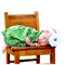 Kaz_Creations Baby Enfant Child Girl Sleeping On Chair - 免费PNG 动画 GIF