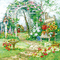 soave background animated vintage garden gate - Ücretsiz animasyonlu GIF animasyonlu GIF
