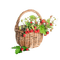 flower,fruit, strawberry,vase - безплатен png анимиран GIF
