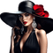 Женщина в шляпе - GIF animado grátis