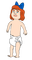 Redhead baby girl with darker shade of red - ingyenes png animált GIF
