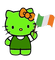 Hello Kitty is GrEeN - GIF animé gratuit