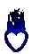 blue heart fire - GIF เคลื่อนไหวฟรี GIF แบบเคลื่อนไหว