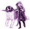Y.A.M._Winter children dog purple - png gratuito GIF animata