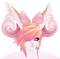 Pink Spring catboy face - darmowe png animowany gif