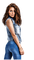 femme en jeans - PNG gratuit GIF animé