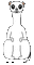 Pixel White Ferret - Gratis animeret GIF animeret GIF