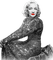 soave woman vintage Marlene Dietrich black white - PNG gratuit GIF animé